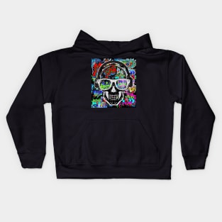 Graffiti Music Skulls Kids Hoodie